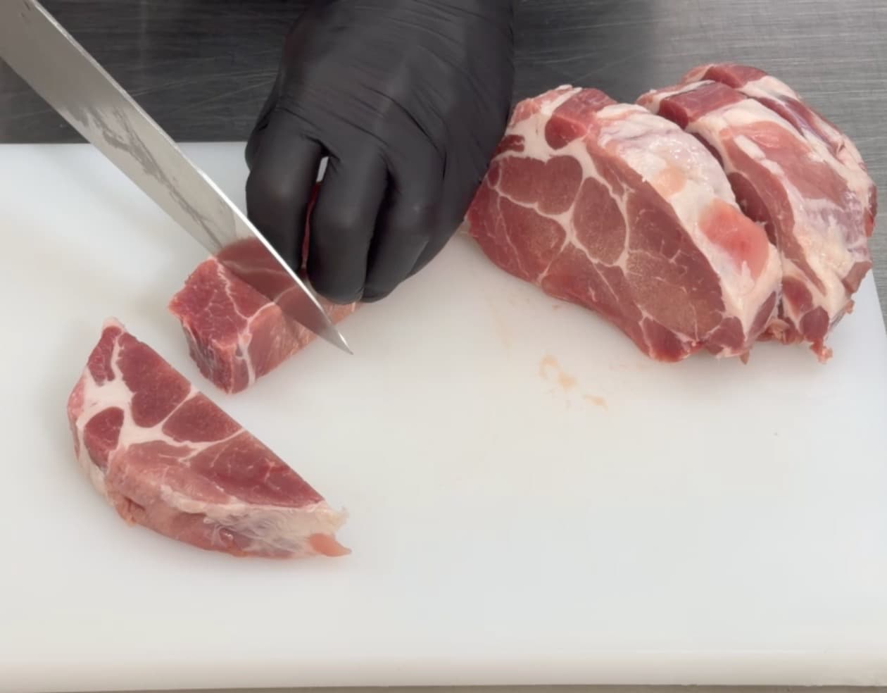 Schaschlik Herstellung Schneiden Schaschlik Herstellung Schneiden
